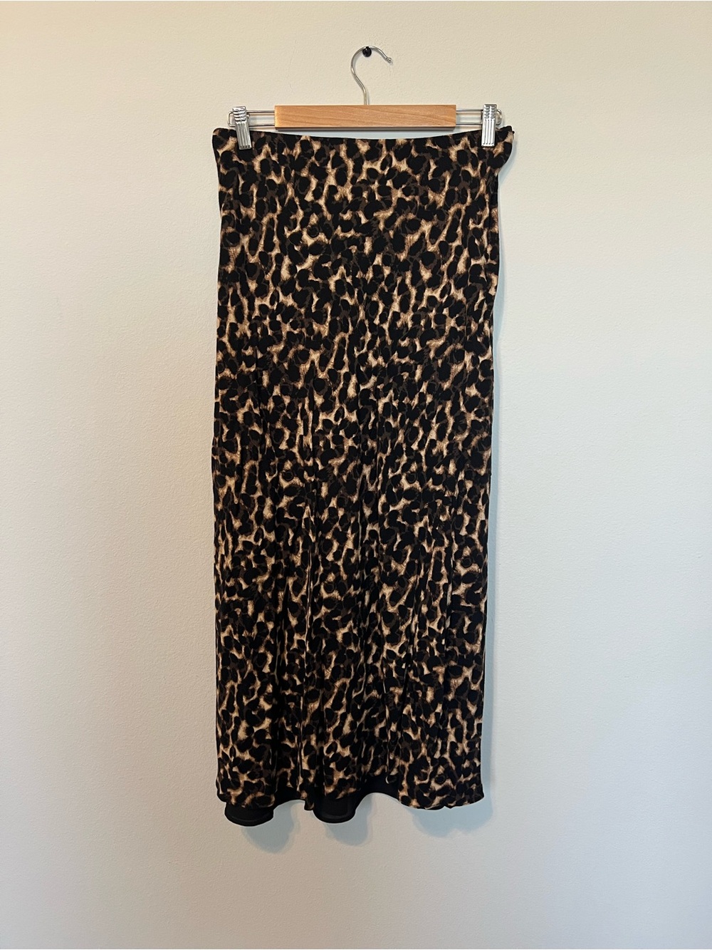 Halogen Leopard Midi Skirt